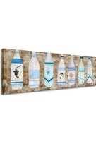 12&quot;x36&quot; Beach Bathroom Decor, Oars Artwork Lake House Time Print Rowing Picture  - £39.80 GBP