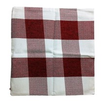 Red White Checked Throw Pillow Cover One 17x17 New - £3.97 GBP