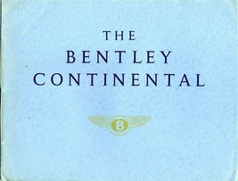 The Bentley Continental Sales Brochure 1950&#39;s Sports Saloon Park Ward &amp; ... - £276.06 GBP