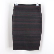 Joe B Benbasset Women&#39;s Juniors S Striped Elastic Stretch Straight Pencil Skirt - £6.27 GBP