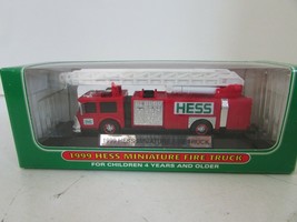 Hess 1999 Miniature Hess Fire Truck With Ladder Lights Up Boxed S1 - £4.46 GBP