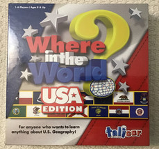Talicor Geography Learning Game - Where In The World? USA Edition BRAND NEW - $510.83 MXN