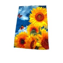 Spring Sunflower Small Garden Flag Monarch Butterflies Welcome Summer 13... - £9.78 GBP