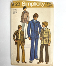 Vtg Simplicity Pattern Teen Boys Mens Shirt Pants Leisure Suit Sz 40 Cut 9123 - £12.57 GBP