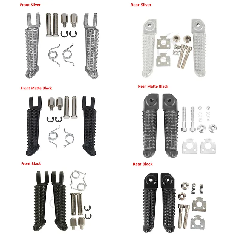 Motorcycle Footrests Foot pegs Rear Front For Yamaha YZF R1 2002-2020 R6 - $7.83+