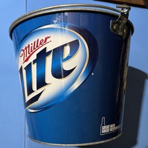 Miller Lite Miller Time 5 Quart Beer Bucket Ice Bucket Blue Football Tai... - $31.87 CAD