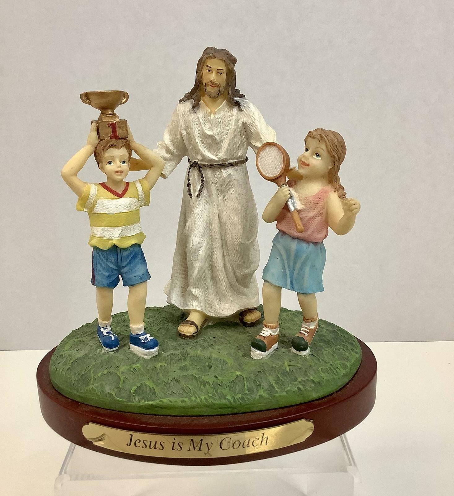 Devon~Jesus Is My Tennis Coach~Religious Spiritual Figurine~ 6" Tall - $29.32