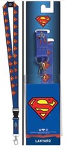 Superman Repeating S Chest Logos Lanyard with Logo Badge Holder NEW UNUSED - £4.64 GBP