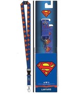 Superman Repeating S Chest Logos Lanyard with Logo Badge Holder NEW UNUSED - $5.94