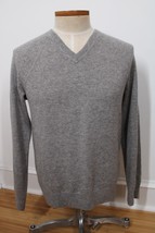 Vince S Gray Wool Cashmere V-Neck Knit Raglan Sleeve Sweater - £29.88 GBP