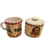 Sakura Debbie Mumm Christmas Bears Creamer &amp; Sugar Bowl - £11.77 GBP