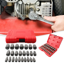 25 Pc Multi-Spline Screw Extractor Set Hex Head Bit Socket Wrench Bolt R... - £41.08 GBP