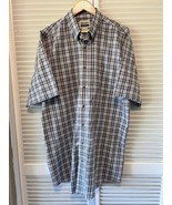 Wrangler Riata Button Down Shirt Men XL Tall  Plaid Short Sleeve Western - $15.51