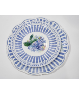 SHABBY CHIC MELAMINE Hydrangeas Floral Blue 11&quot; Dinner 9&quot; Salad SET of 2... - €21,23 EUR