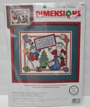 DIMENSIONS Holiday Picture Kit Welcome Friends Winter Santa CHRISTMAS #8... - $39.95