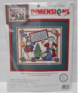 DIMENSIONS Holiday Picture Kit Welcome Friends Winter Santa CHRISTMAS #8... - £31.89 GBP