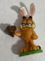 Vintage Paws Garfield PVC Vinyl Mini Figure Easter Bunny Ears Chocolate Rabbit - £9.65 GBP