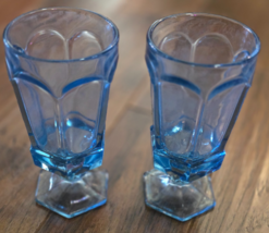 Fostoria Virginia Light Blue Iced Tea Goblets / Set of 2 - $12.86
