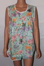 NEW – EASY ESSENTIALS SNAP FRONT SMOCK COBBLER APRON GREEN /CATS FLORAL ... - £8.63 GBP