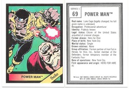 Marvel Universe Series 1 Trading Card #69 Power Man 1987 Comic Images NEAR MINT - £11.39 GBP