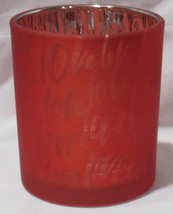 Yankee Candle Votive Tea Light Holder V/H TL/H LOVE Valentine&#39;s Day red frosted - £19.77 GBP