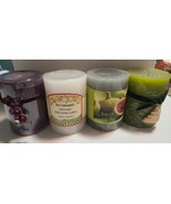 Pier One 3&quot;x4&quot; Pillar Candle Disc.Scents CHOICE Fig Holiday Forest Plum ... - $419.64 MXN+