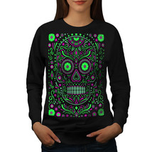 Wellcoda Skull Acid Art Womens Sweatshirt, Zombie Casual Pullover Jumper - £23.10 GBP+