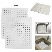 12 Pc Sink Protector Dish Mat Protect Stains Damage Scratches Sink Grid ... - £49.51 GBP