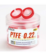 Syringe Filters Ptfe Hydrophobic 25 Mm 0.22 Um Non Sterile 25/Pk By Ks-Tek - $57.54 CAD