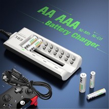 8 Bay Aa Aaa Independent Rechargeable Battery Charger For Ni-Mh Ni-Cd Ba... - £21.32 GBP