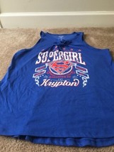 DC Comics Superman Women&#39;s Blue Tank Top SUPERGIRL KRYPTON Size XL  - $25.22