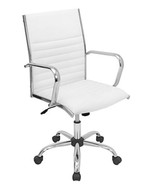 White Contemporary Adjustable Office Chair M17 - £316.53 GBP