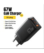 Essager 65W GaN USB C Charger PD QC 4.0 3.0 Type C Quick Charge For Sams... - €21,32 EUR