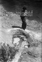 BLACK &amp; WHITE NEGATIVE * snapshot walking along the shore checking water... - $7.95