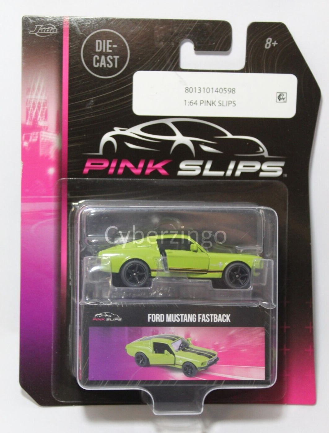 Primary image for Jada 1/64 Ford Mustang Fastback Pink Slips Diecast Car NEW IN PACKAGE