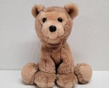 Dakin Sitting Bear Plush 8&quot; Golden Brown Nutshell Stuffed Animal Vintage... - $14.75