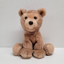 Dakin Sitting Bear Plush 8&quot; Golden Brown Nutshell Stuffed Animal Vintage... - $14.75