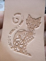 Cat Stamp 45 x 38 mm, leather stamps, leather tools, relief emboss - $14.84
