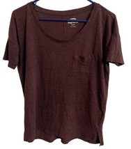 Old Navy T-shirt Women Size XS  Red Burgundy Round Neck Cap Sleeve Capsule Basic - £7.45 GBP