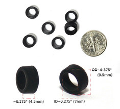 6 Bto Ho Scale French Rubber Front Tires Fits Variety Of Slot Cars Tyco 440 Etc. - £3.98 GBP