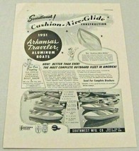 1951 Print Ad Arkansas Traveler Aluminum Boats Southwest Mfg Little Rock,AR - $18.88