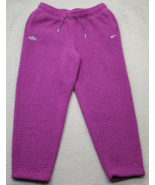 Nike Jogger Pants Womens Large Purple Therma Fit Sherpa Pockets Drawstri... - $658.38 MXN
