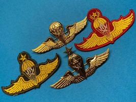 Thailand, Student Parachutist Wings, Para Wings, Cloth And Metal, Grouping Of 4 - £19.36 GBP