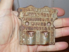 Vintage Cast Metal Furnace Kennan Grate Syracuse, NY Embossed Metal Item - $463.35 MXN