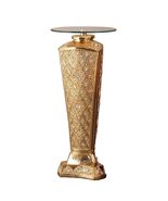 Luxury Geometric Plant Stand  Gold Three-Sided Resin Pedestal Table for... - €684,01 EUR