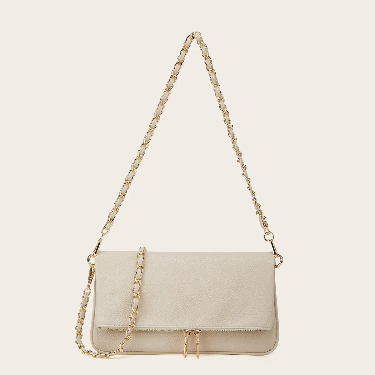 PU Leather Folding Clutch for women Shoulder Bag chain Luxury Designer l... - $48.08