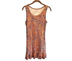 Size Small LOGO Layers by Lori Goldstein Rust Colored Print Tunic Tank Top  - £22.41 GBP