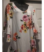 Realize dress Womens 3x White Floral Plus - $284.91 MXN