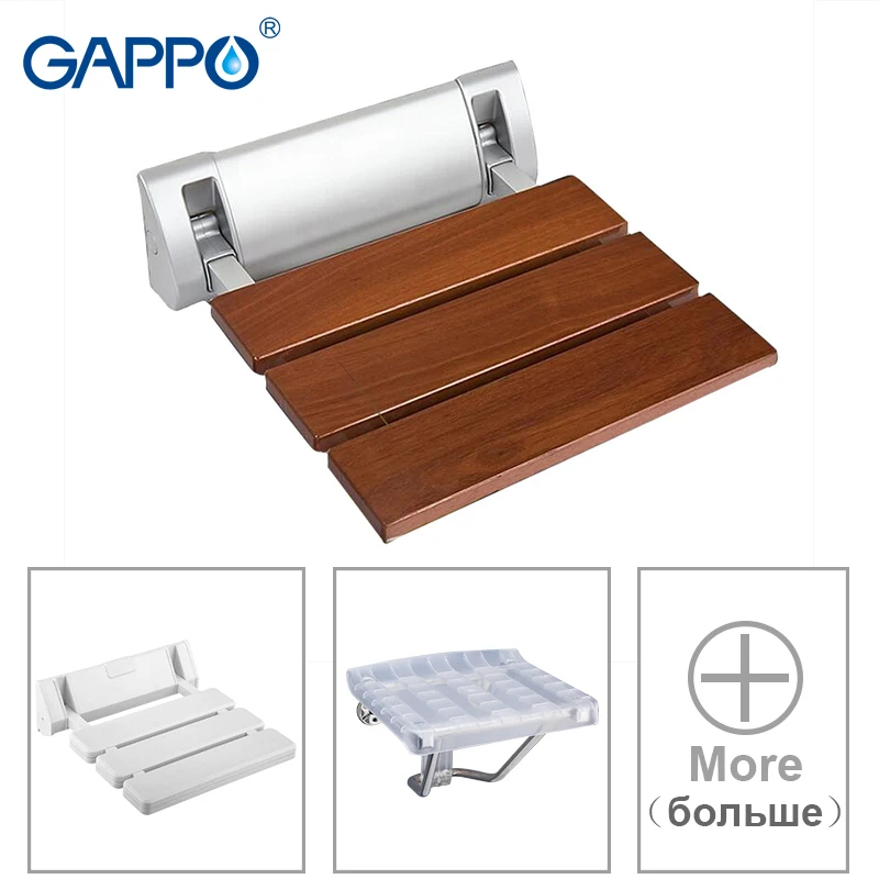 GAPPO Wall Mounted Shower Seats bathroom shower chair folding seat stool... - £31.14 GBP+