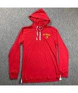 USC Trojans Hoodie Mens Medium Red Henley Lightweight Cotton Blend Adults - $41.79 CAD